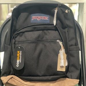 JanSport Classic Black and Brown Backpack
